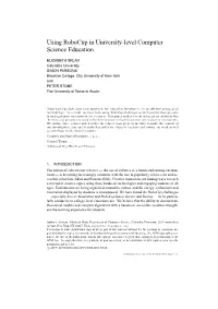 Using Robocup in University-Level Computer Science Education