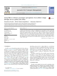 Using TRIZ to Enhance Passengers' Perceptions of an Airline's Image Through Service Quality and Safety
