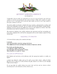 Advent Wreath Service for Personal Use