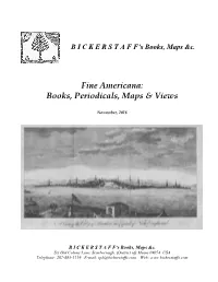 B I C K E R S T a F F's Books, Maps &C