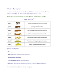 Changes in Bowel Habits