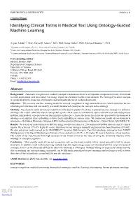 Identifying Clinical Terms in Medical Text Using Ontology-Guided Machine Learning