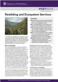 Rewilding and Ecosystem Services