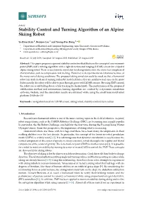 Stability Control and Turning Algorithm of an Alpine Skiing Robot