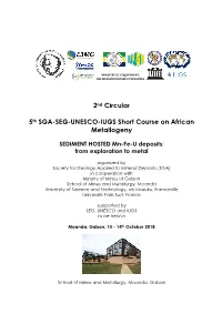 2Nd Circular 5Th SGA-SEG-UNESCO-IUGS Short
