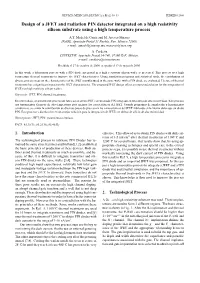 Design of a JFET and Radiation PIN Detector Integrated on a High Resistivity Silicon Substrate Using a High Temperature Process