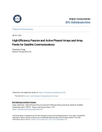 High-Efficiency Passive and Active Phased Arrays and Array Feeds For