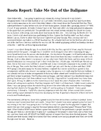 Roots Report: Take Me out of the Ballgame