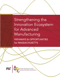 Strengthening the Innovation Ecosystem for Advanced