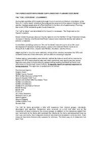 Summary of "Call for Ideas"