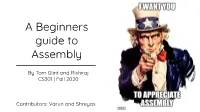 A Beginners Guide to Assembly