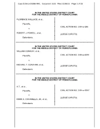 Ciavarella Summary Judgment Memorandum