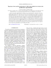 Equations of State and Thermodynamics of Solids Using Empirical Corrections in the Quasiharmonic Approximation