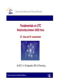 Fundamentals on UTC Relationship Between GNSS Times