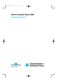 Global Corruption Report 2004 Transparency International