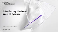 Introducing the New Web of Science