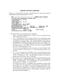 Konsole and Line Commands