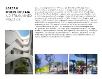 Lorcan O'herlihy,Faia a Distinguished Practice