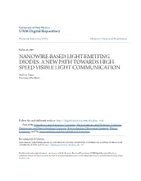 Nanowire-Based Light-Emitting Diodes: a New Path Towards High-Speed Visible Light Communication." (2017)