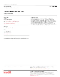 Tangible and Intangible Lines Henry Lehmann