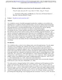 Widespread Inhibitory Projections from the Interposed Cerebellar Nucleus 2 3 Elena N