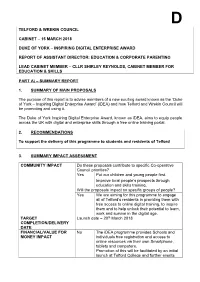 Draft Cabinet Report Format