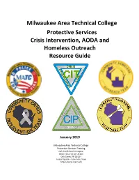 MATC Protective Services Crisis Intervention, AODA and Homeless