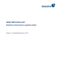 METHODOLOGY Solactive Ecommerce Logistics Index