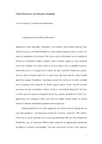 Natural Resources and the Demands of Equality