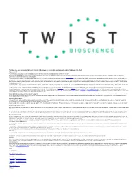 Twist Bioscience and Collaborators Microsoft, University of Washington Preserve Archive-Quality Audio Recordings for Memory of the World