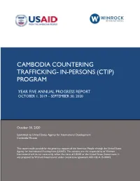 Cambodia Countering Trafficking- In-Persons (Ctip) Program