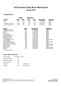 VTS Humber Daily River Web Export 29-Sep-2021