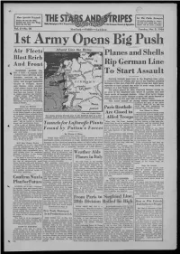 1 St Army Opens Big Push Air Fleets Planes and Shells Blast Reich and Front Rip German Line