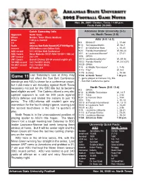 2005 ASU Game Notes Vs. North Texas.Qxp