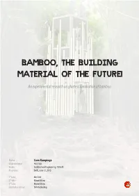 Bamboo, the Building Material of the Future!