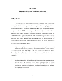 CHAPTER 3: the Role of Tense-Aspect in Discourse Management