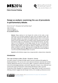Examining the Use of Precedents in Parliamentary Debate