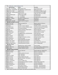 List of Muscles – Origins and Insertions