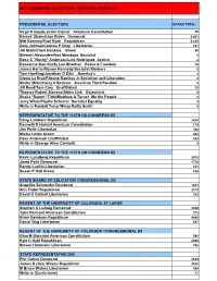 Official 2012 General Election Results