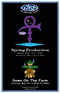 Spring Production Friday, May 12Th 7:30Pm Saturday, May 13Th 7:30Pm
