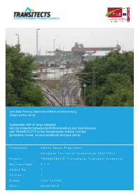 Sustainable Shift of Cargo Transport Into Rail Networks Between Berlin