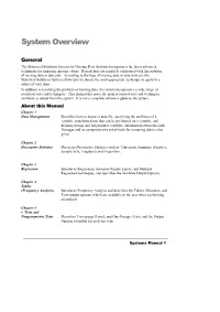 Systems Manual 1I Overview