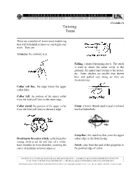 Tailoring: Terms