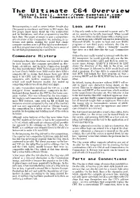 The Ultimate C64 Overview Michael Steil, 25Th Chaos Communication Congress 2008