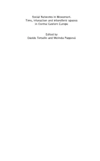 Torsello–Pappová: Social Networks in Movement- Time, Interaction And