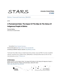 A Plurinational State: the Impact of the Mas on the Status of Indigenous People in Bolivia