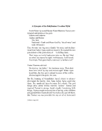 A Synopsis of the Babylonian Creation Myth1 Fresh-Water