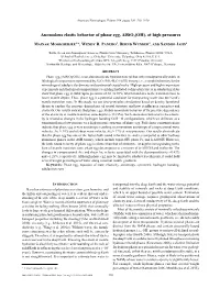 Anomalous Elastic Behavior of Phase Egg, Alsio3(OH), at High Pressures