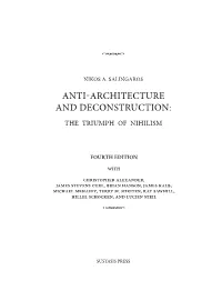 Anti-Architecture and Deconstruction
