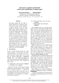 Automatic Recognition of Habituals: a Three-Way Classification of Clausal